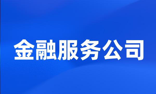 金融服务公司