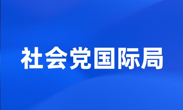 社会党国际局