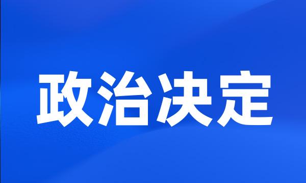 政治决定