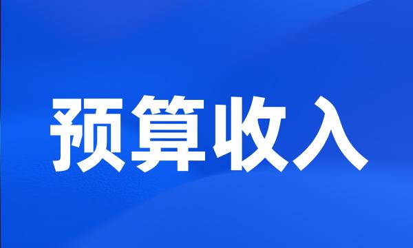 预算收入