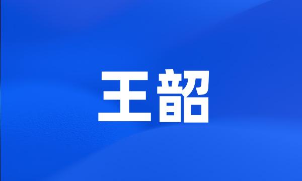 王韶