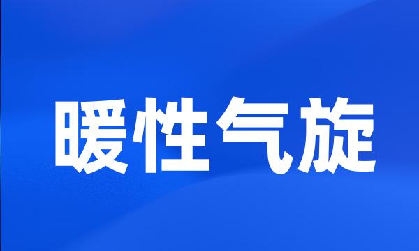 暖性气旋