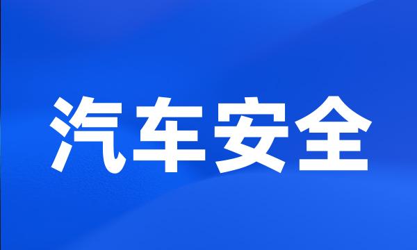 汽车安全