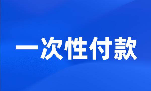 一次性付款