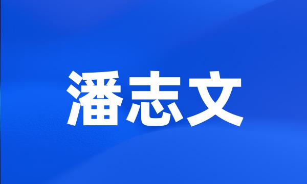 潘志文