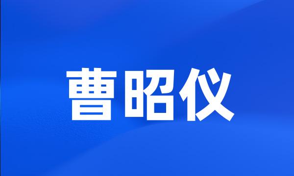 曹昭仪