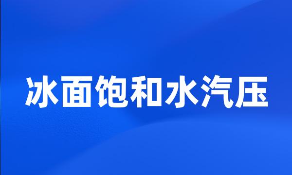 冰面饱和水汽压