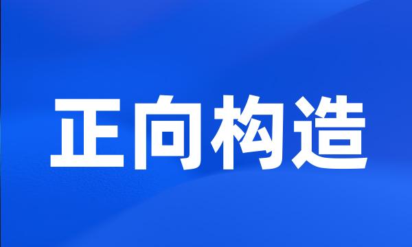 正向构造