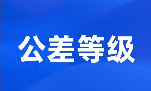 公差等级