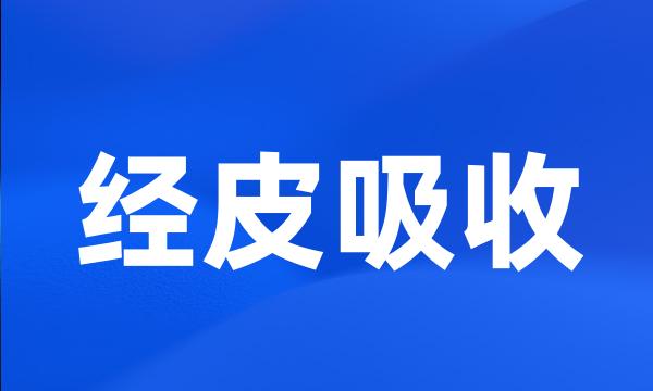 经皮吸收