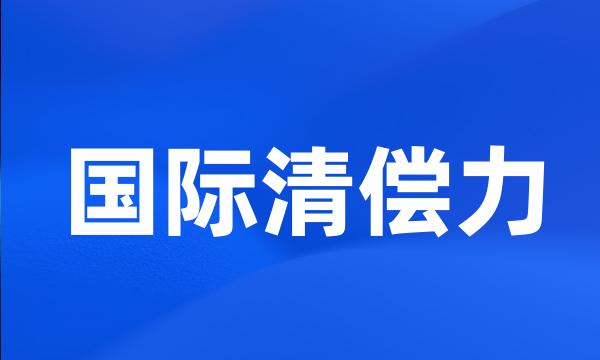 国际清偿力