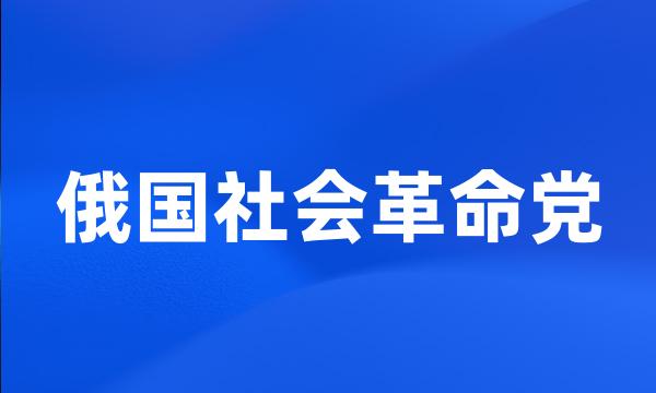 俄国社会革命党