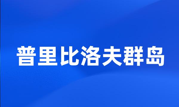 普里比洛夫群岛