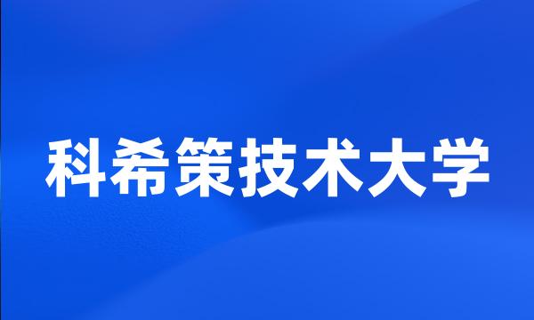 科希策技术大学