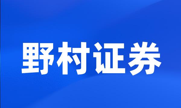 野村证券