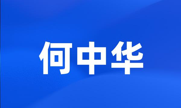 何中华