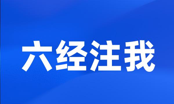 六经注我