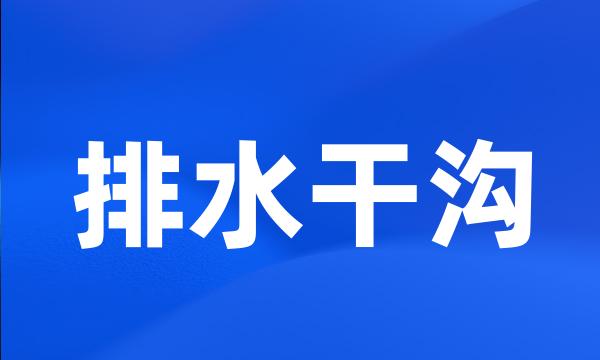 排水干沟