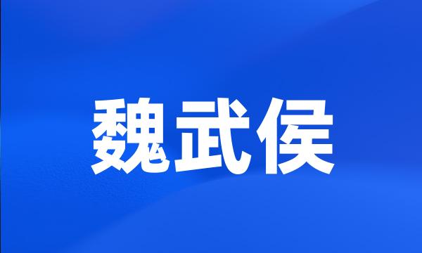 魏武侯