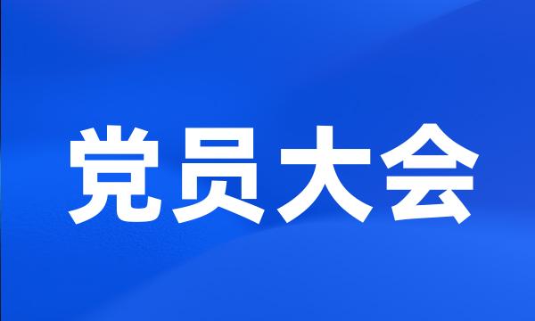 党员大会