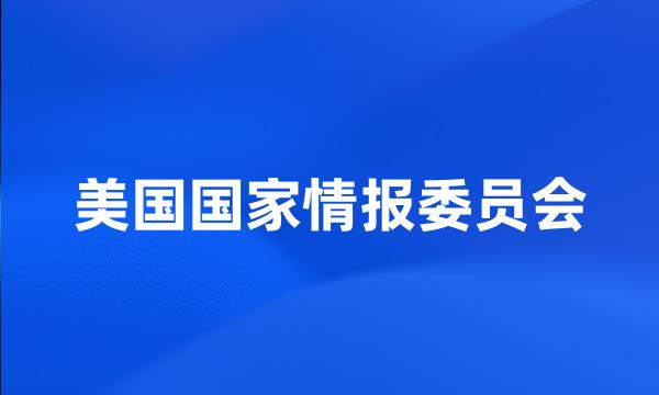 美国国家情报委员会