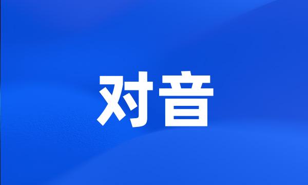 对音