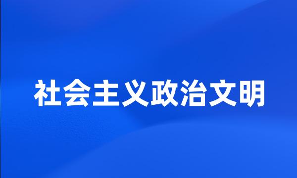 社会主义政治文明