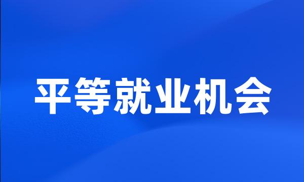 平等就业机会