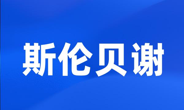 斯伦贝谢