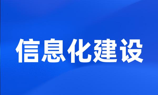 信息化建设