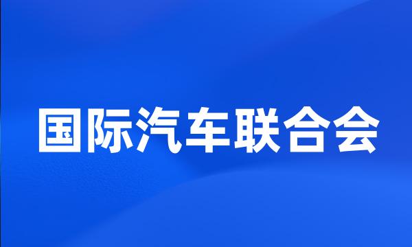 国际汽车联合会