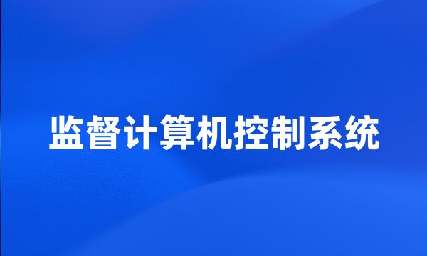 监督计算机控制系统