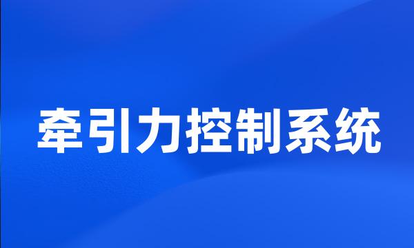 牵引力控制系统