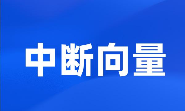 中断向量