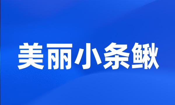 美丽小条鳅