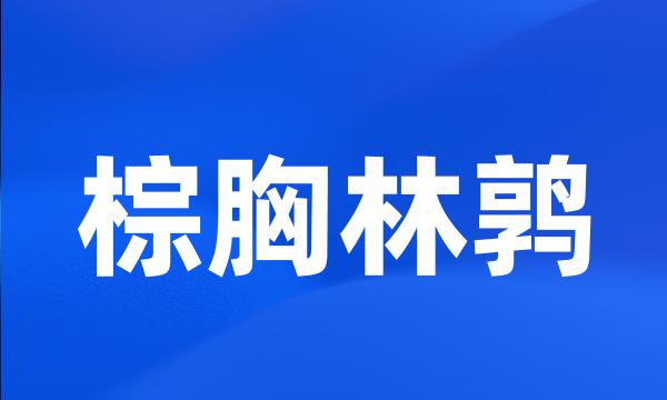 棕胸林鹑