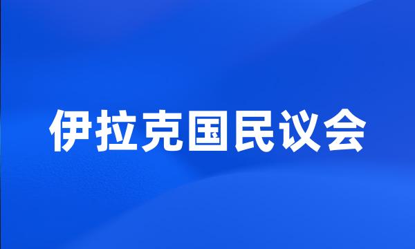 伊拉克国民议会