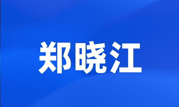 郑晓江