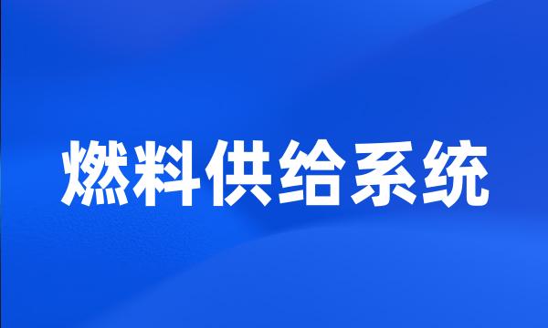 燃料供给系统