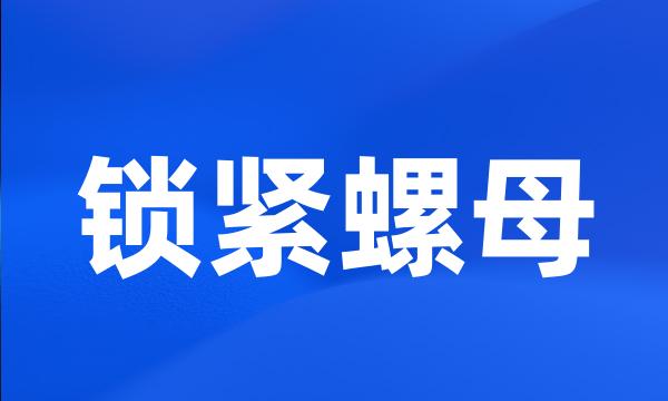 锁紧螺母