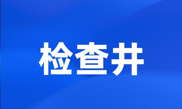 检查井