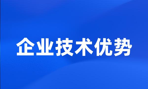 企业技术优势