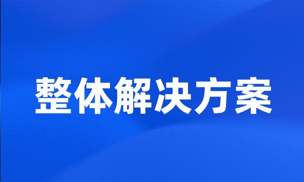 整体解决方案