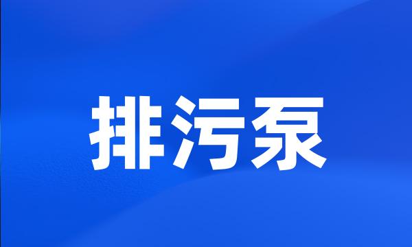 排污泵