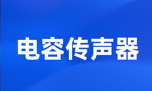 电容传声器