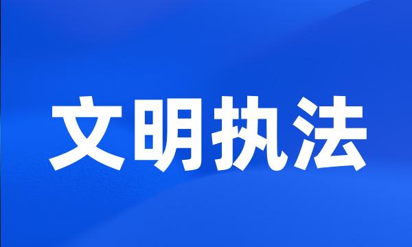 文明执法