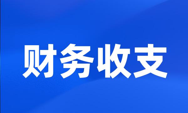 财务收支