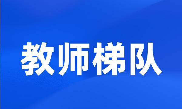 教师梯队