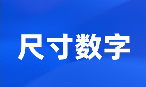 尺寸数字