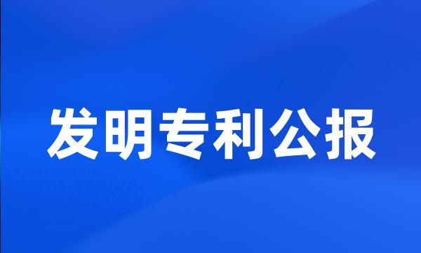 发明专利公报